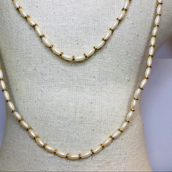 Napier Vintage Freshwater Pearl Wrap Necklace - Picture 2 of 11